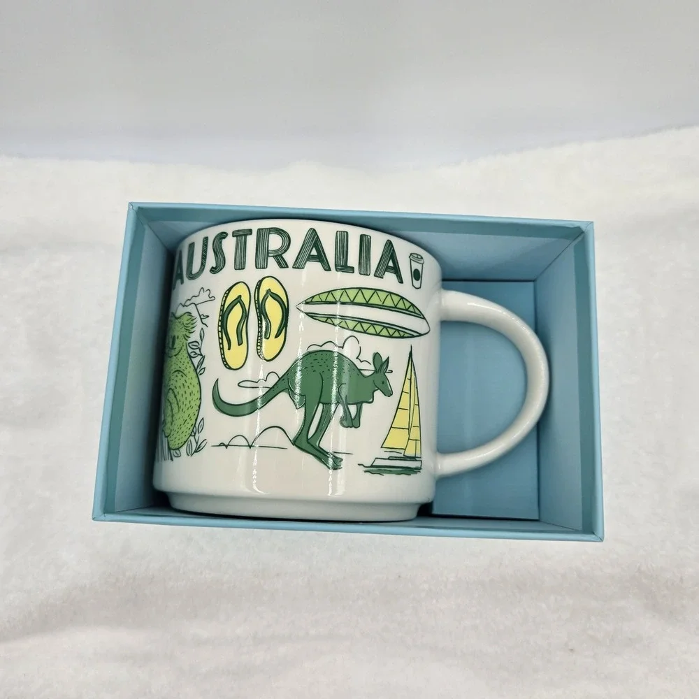 Starbucks Been There Series Australia Mug 2024 White Green Yellow Coffee & Tea